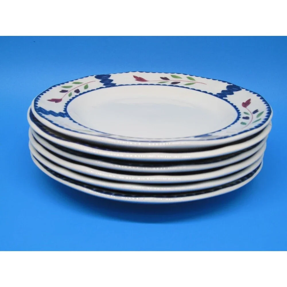 Adams Lancaster Ironstone China Set Of 6 Bread Dessert Plates 6